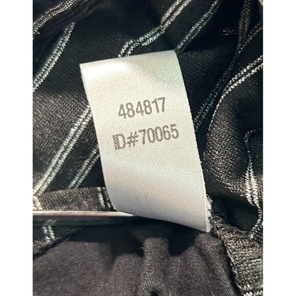 Ann Taylor Loft Outlet Women's Size L Sleeveless Cami Tank Black Silver Stripes - Picture 6 of 8